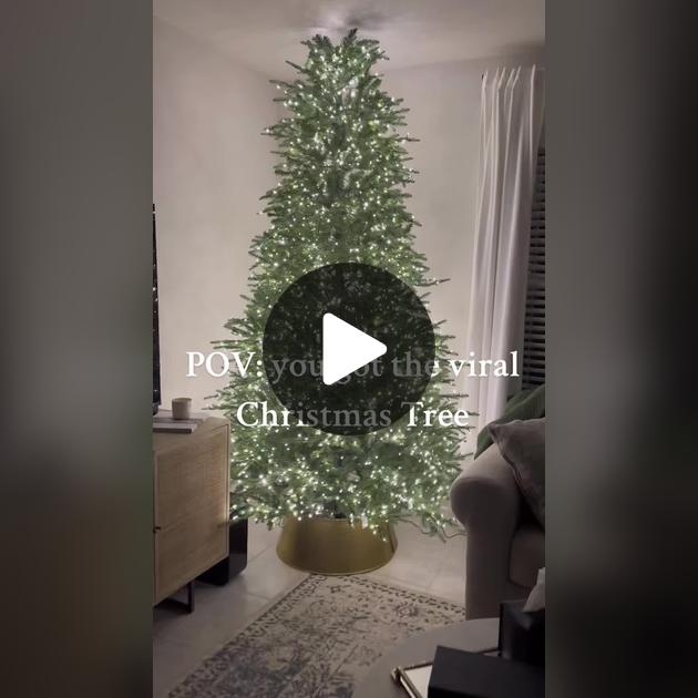 Christmas Tree Sparse Pre-Lit with Realistic Needles and Tall Silhouette