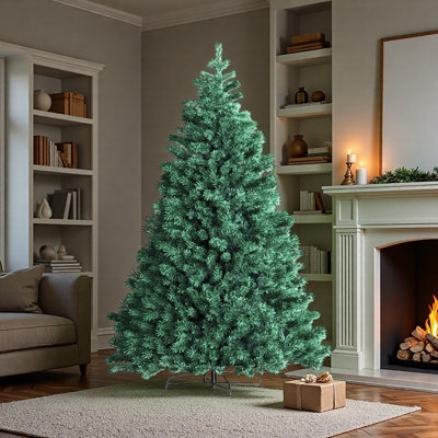 Christmas Tree Spruce Silhouette Deep Green Dense Foliage Classic Decor