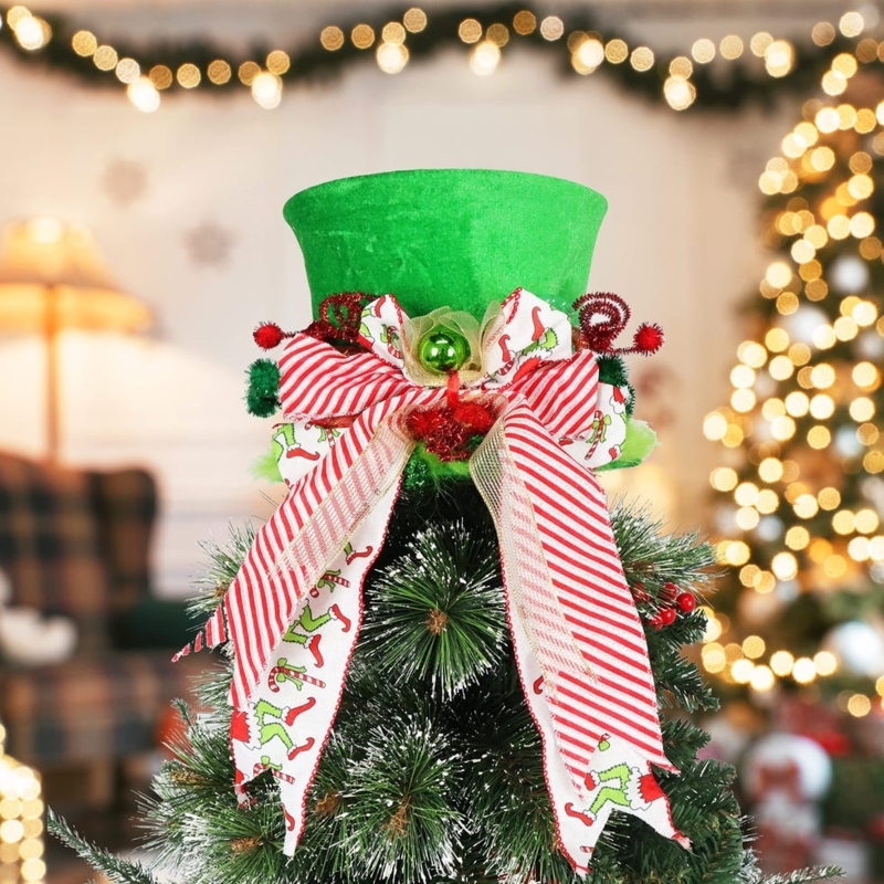 Christmas Tree Topper Gnome Design Faux Fur Beard Scandinavian Style