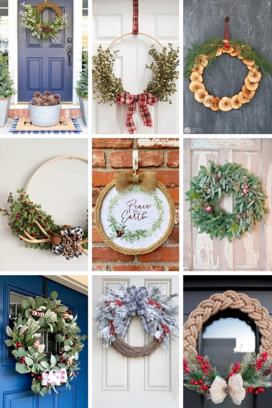 Christmas Wreath DIY Ideas: Rustic Farmhouse & Natural Elements