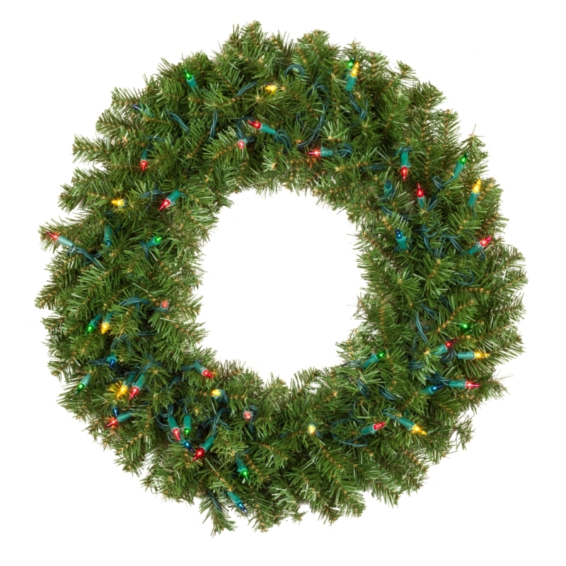 Christmas Wreath Douglas Fir Style Pre-Lit Dense Needles