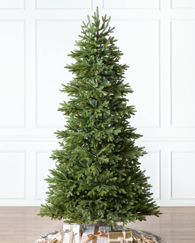 Classic Tiered Artificial Spruce Tree Unlit Forest Green Holiday Decor