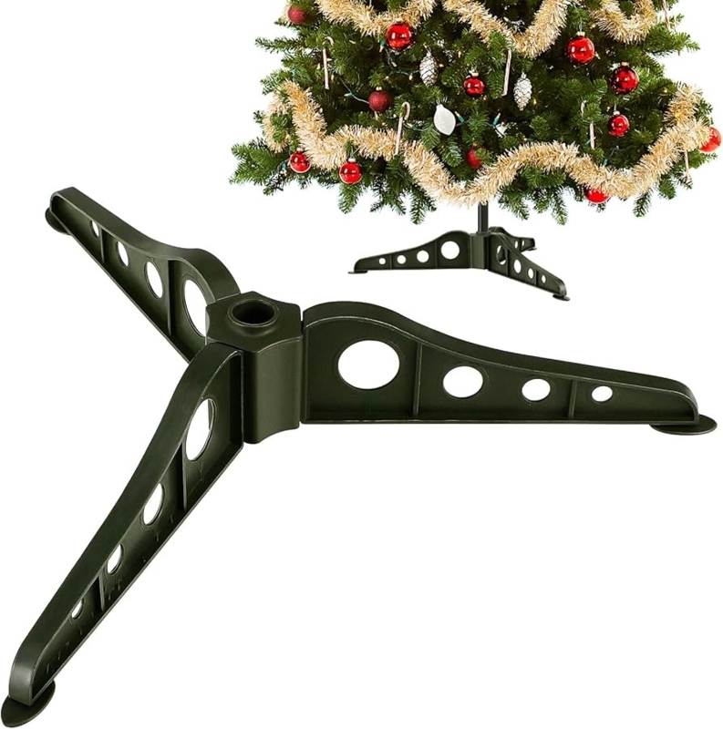 Compact Foldable Artificial Christmas Tree Stand with Tripod Base