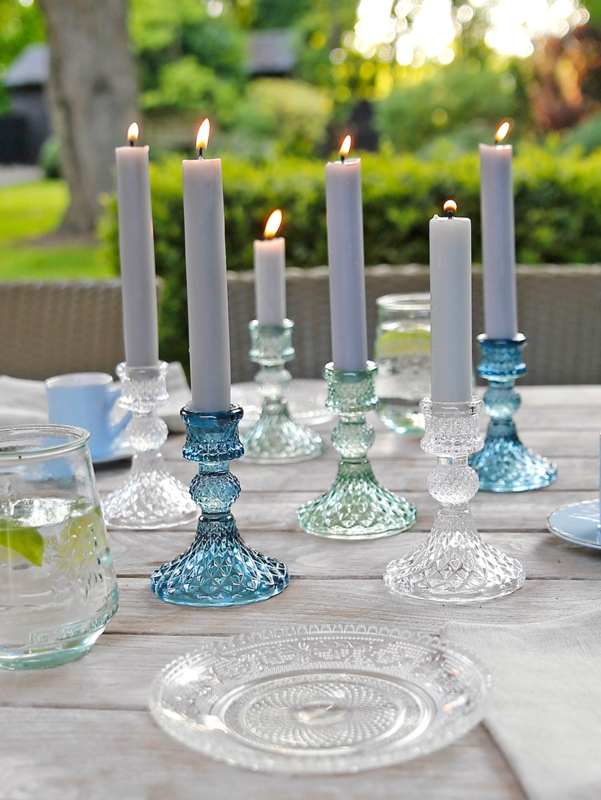 Cut Glass Candlestick  Clem & Co
