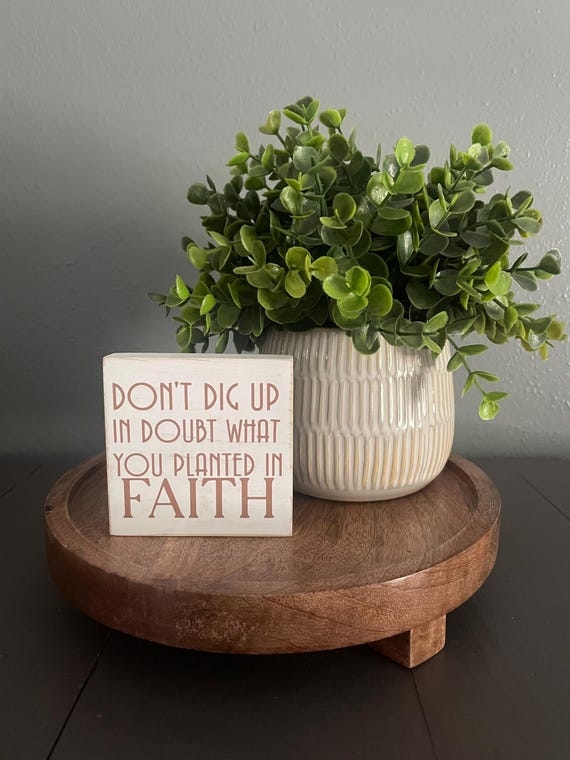 Decorative Blocks with Printed Sayings for Farmhouse Tiered Tray Decor.
