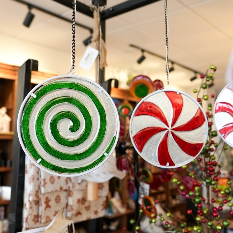 Decorative Ornament Candy Shape Embossed Glass for Illuminated Holiday