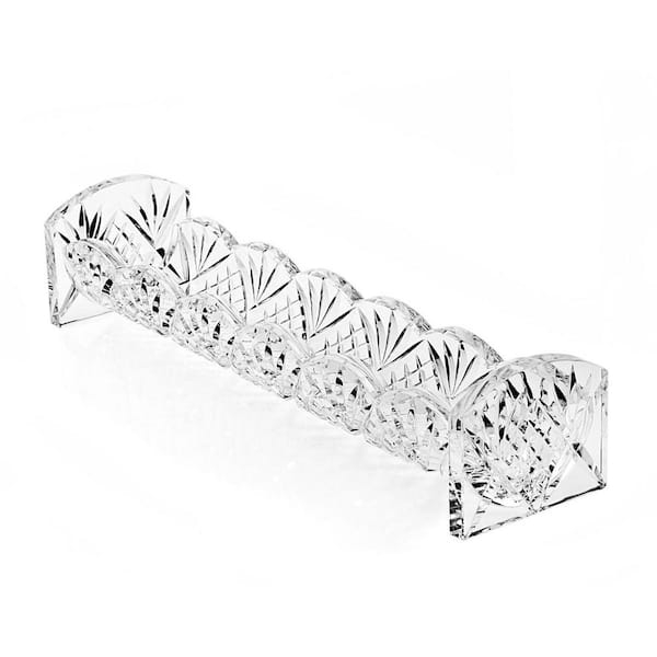 Decorative Tray: Faceted Beads, Rectangular Silhouette, Modern Mirrored