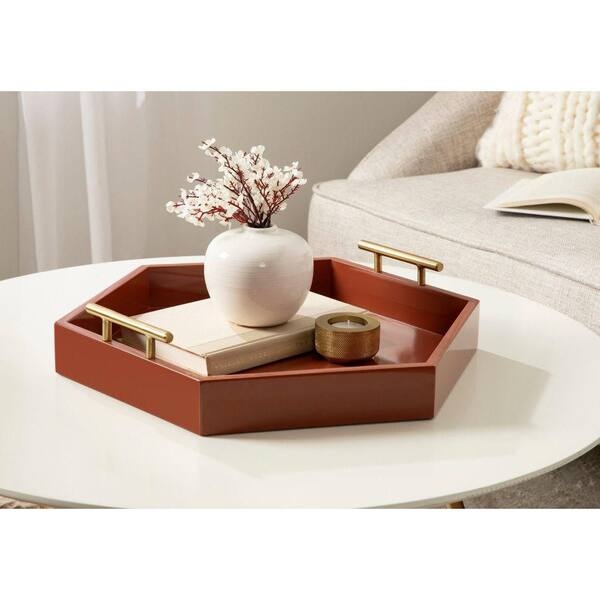 Decorative Tray, Geometric Hexagonal Shape in Mid-Century Modern Style