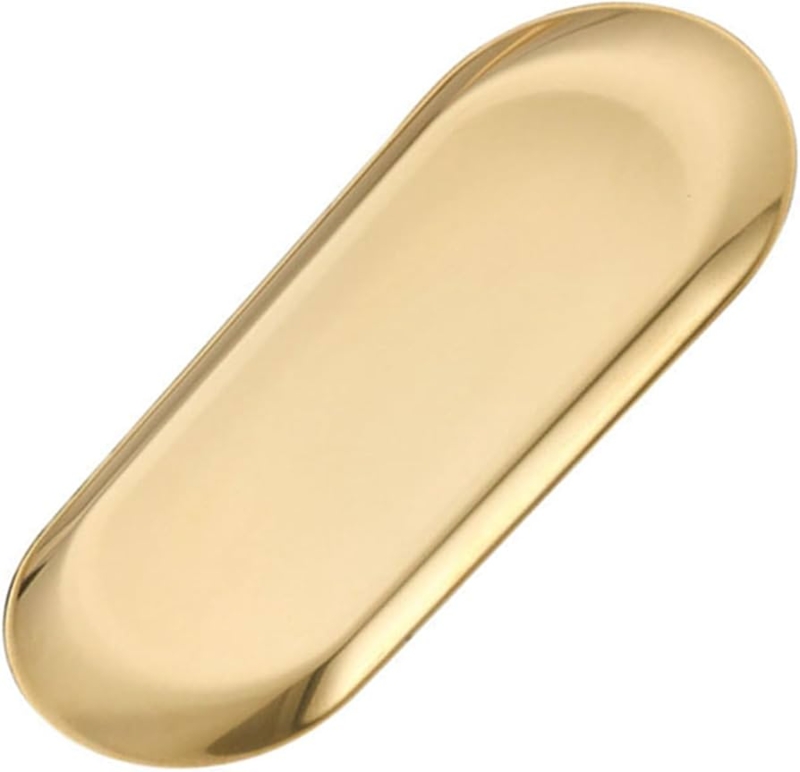 Decorative Tray Reflective Surface Gold Oval Bathroom Vanity Styling