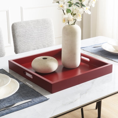 Decorative Tray Set, Nesting Design in Vibrant High-Gloss Lacquer