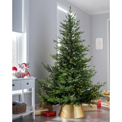 Dense Artificial Fir Christmas Tree with Full Conical Silhouette