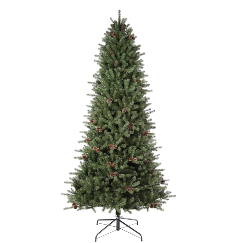 Dense Foliage Artificial Fir, Conical Silhouette, Warm White LED Lights