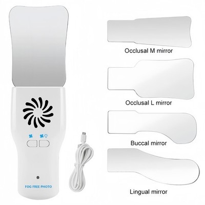 Dental Mirror Kit with Four Mirror Attachments for Clinical Use