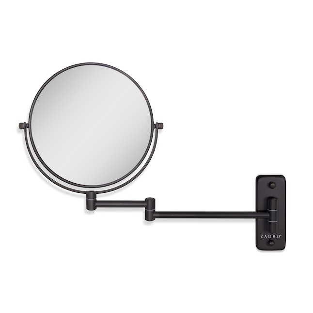 Double-Jointed Polished Silver Makeup Mirror, Extendable