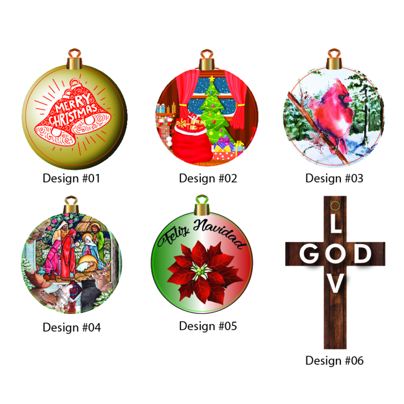 Elegant Metallic Holiday Ornaments, Hand-Detailed Glitter Scrollwork