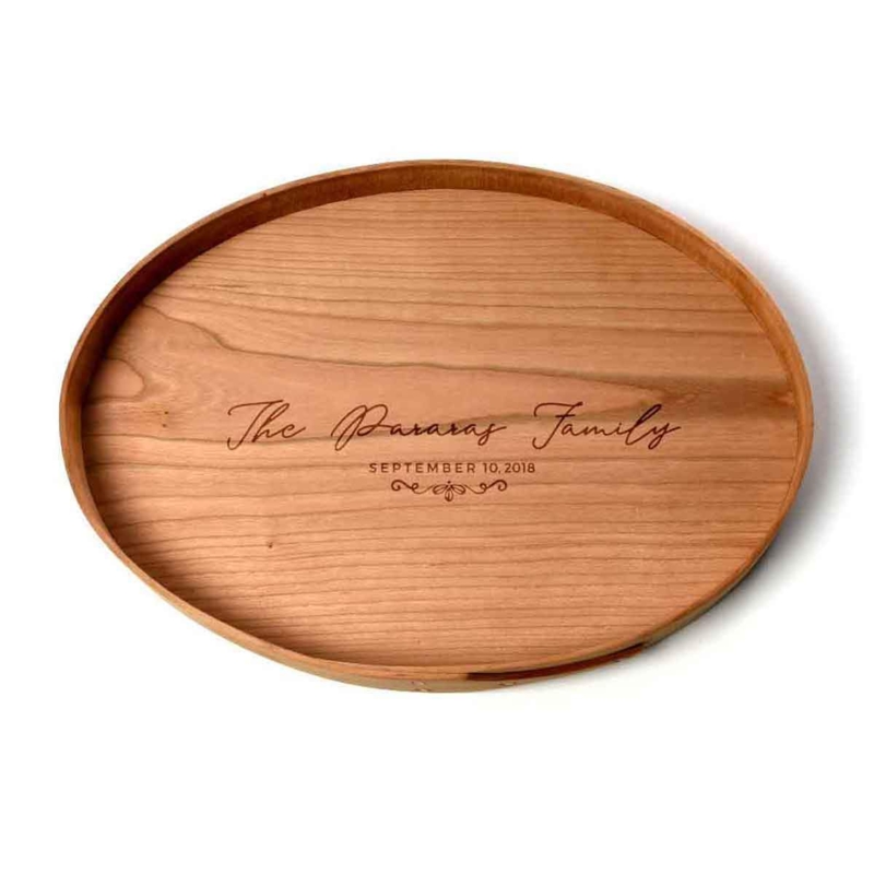 Engraved Detail Serving Tray for Wood Charcuterie Board.