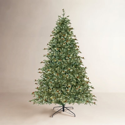 Farmhouse Artificial Christmas Tree Full Silhouette Warm LED Lights
