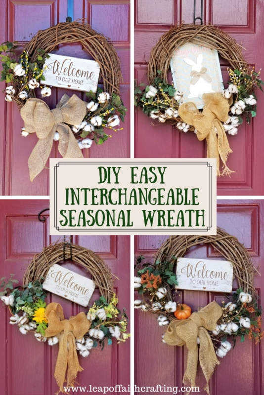 Farmhouse Grapevine Wreath with an Interchangeable Chalkboard Sign
