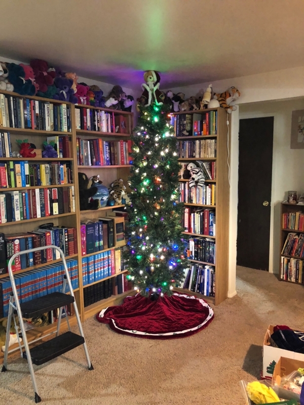 Festive Living Room with Red Plaid Holiday Accent Chairs (68 chars)