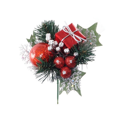 Festive Red Teardrop Ornaments: 12-Piece Set, Assorted Glitter Finishes