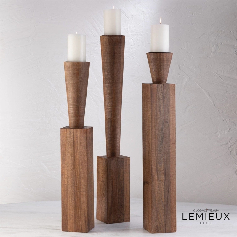 Floor Candle Holder Organic Branch Base Sculptural Modern Pillar Stand