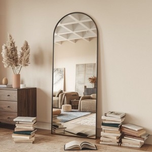 Floor Mirror designed as a Minimalist Arched Leaner for Bedrooms