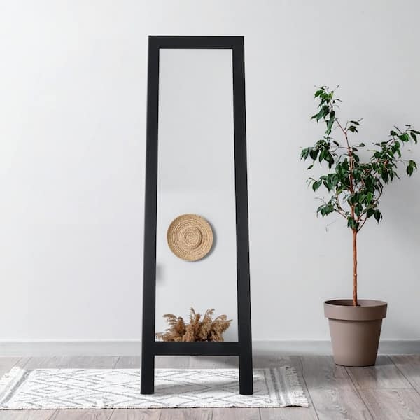 Floor Mirror Full Length Easel Back Dark Matte Finish