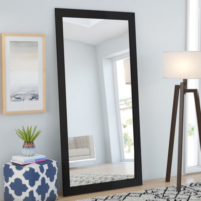 Floor Mirror Ornate Baroque Arched Crown Dark Bronze Finish