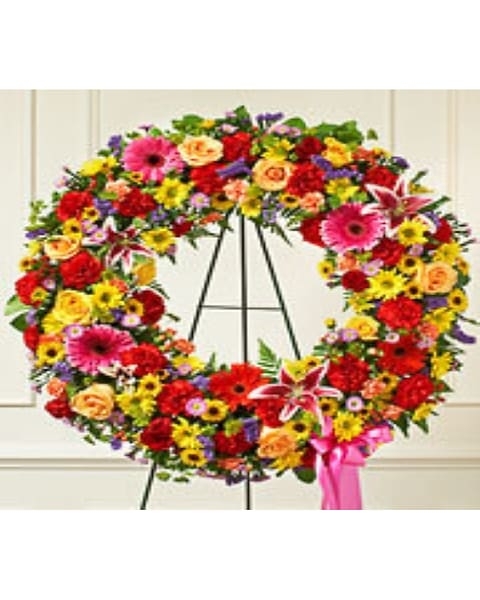 Floral Arrangement For Entryway Table Vibrant Palette
