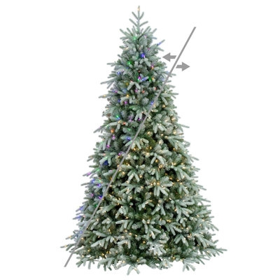 Frosted Spruce Christmas Tree With Color Changing LED Lights