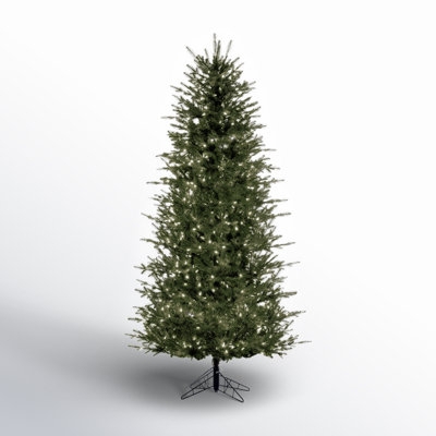 Full Bodied Artificial Christmas Tree Pre-Lit Warm White Lights