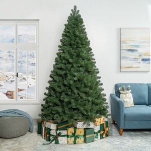 Full Body Artificial Pine Tree, 7.5ft Unlit with Tapered Silhouette