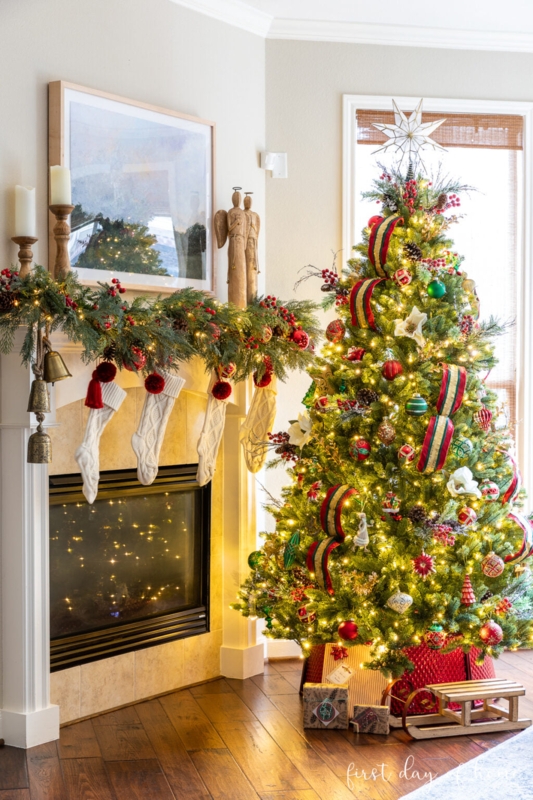 Full Density Artificial Royal Fir Tree 7.5 Ft Dual Color LED Lights