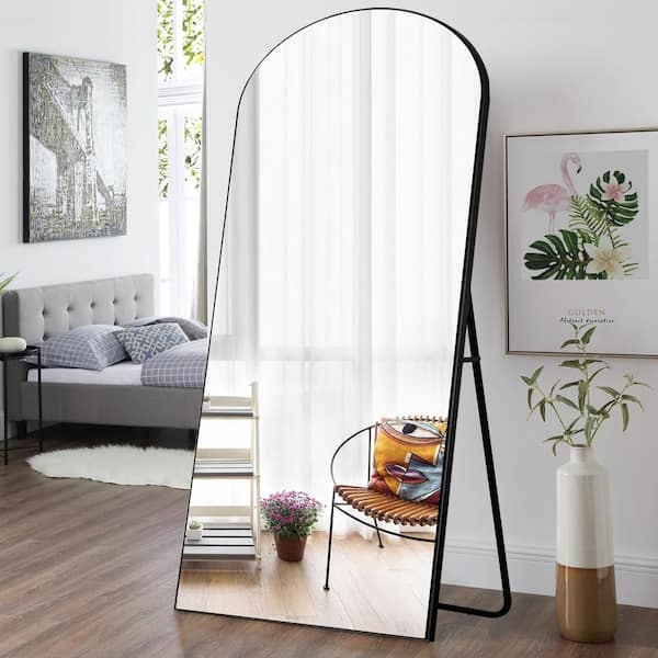 Full Length Floor Mirror featuring Modern Arched Standing Design