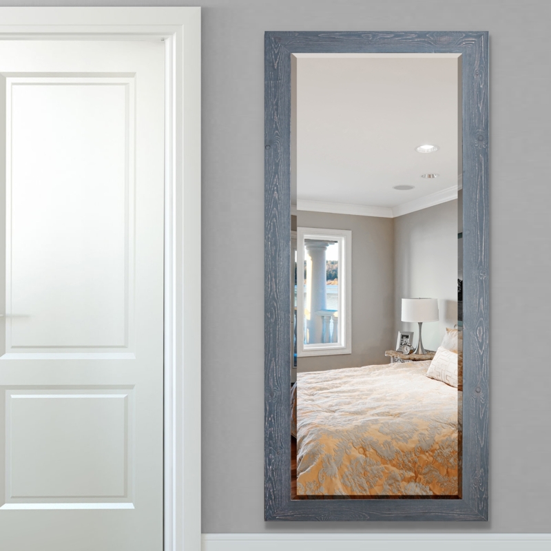 Full Length Mirror, Distressed Farmhouse, Wide Frame