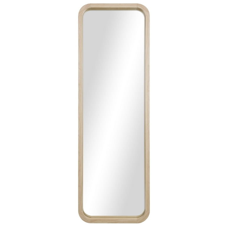 Full Length Mirror showing Lightwood Grain Finish and Rounded Corners