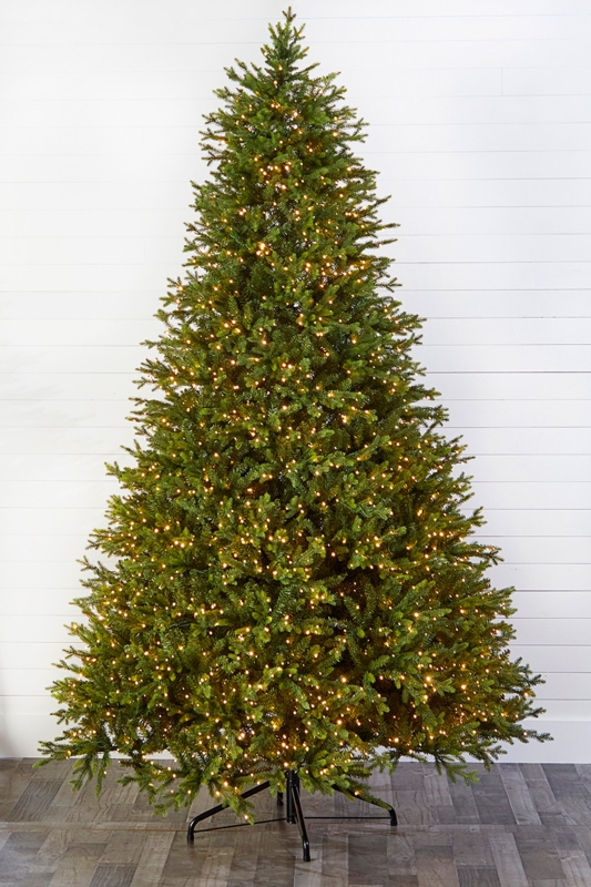Full Profile Artificial Christmas Tree With Warm Mini Lights