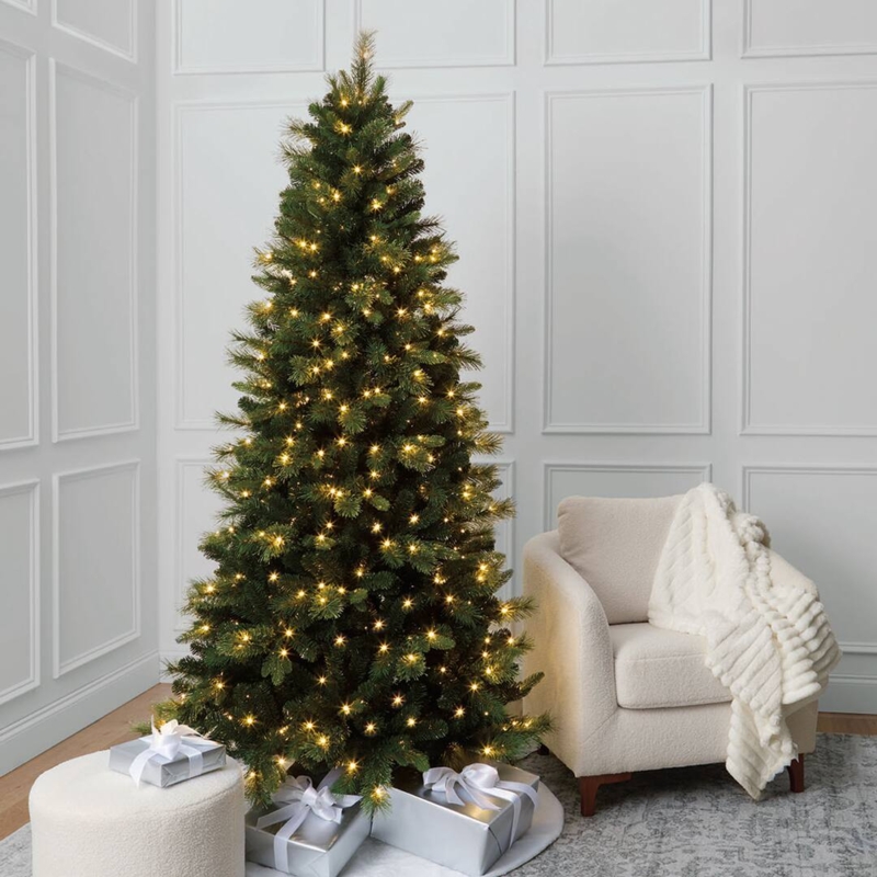Full Unadorned Artificial Christmas Tree, Realistic Needle Count