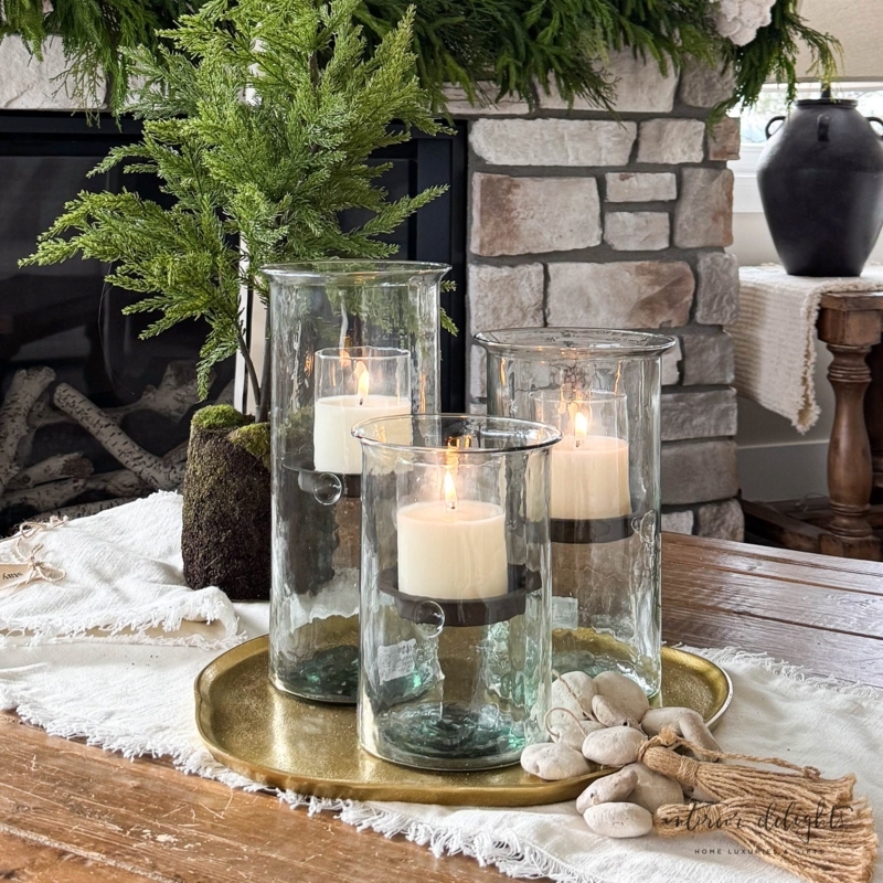 Graduated Glass Hurricane Set: Clear Cylindrical Candle Holders