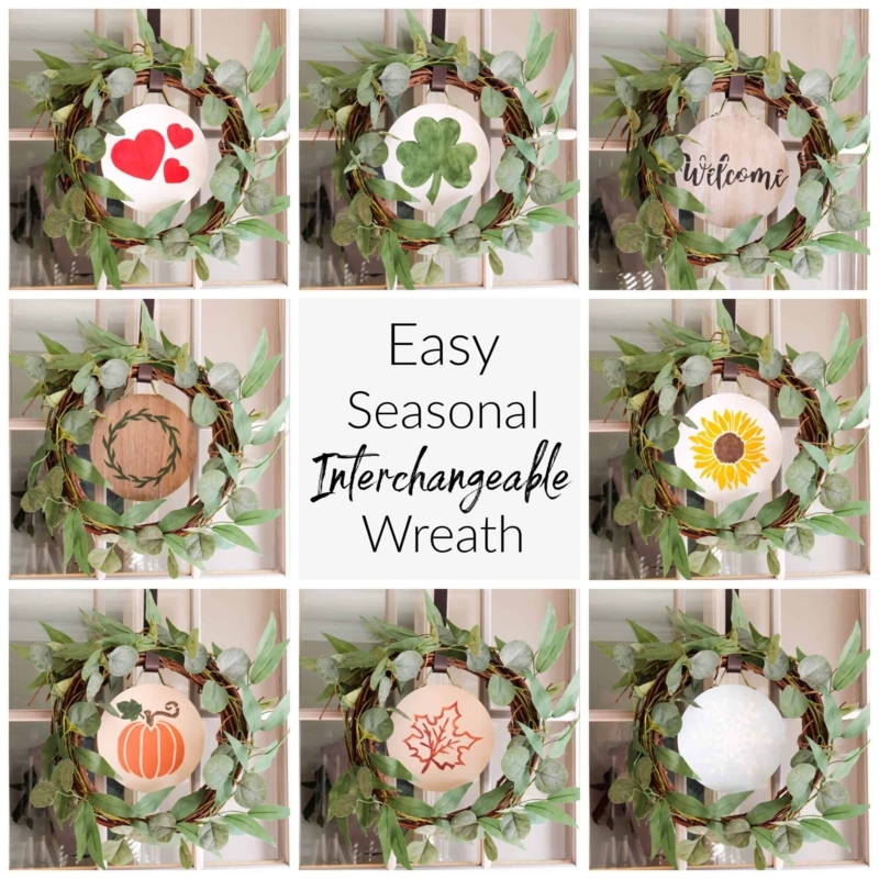 Grapevine Wreath with White Hydrangea Accents on Navy Door