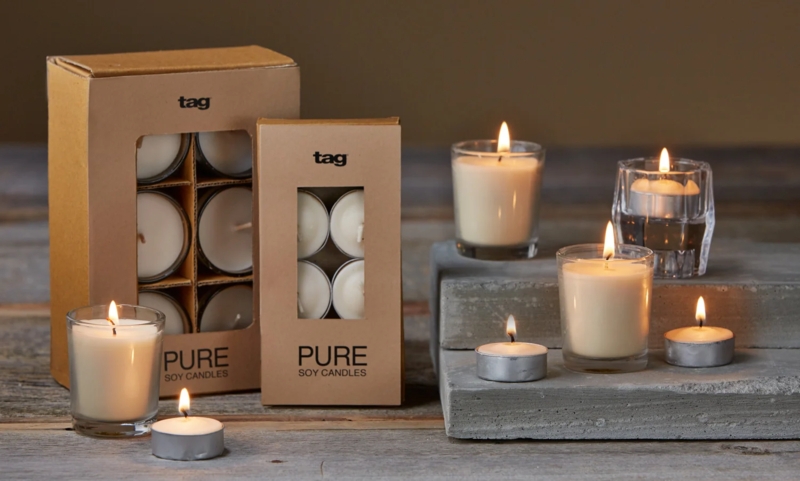 Grouped Arrangement of Clear Glass Votive Holders in Varied Heights