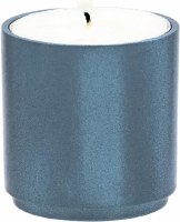 Hammered Tea Light Holder Dark Gray Aluminum Cylindrical