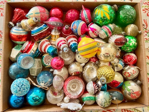 Hand Blown Kugel Ornaments with Jewel Tone Palette and Indents