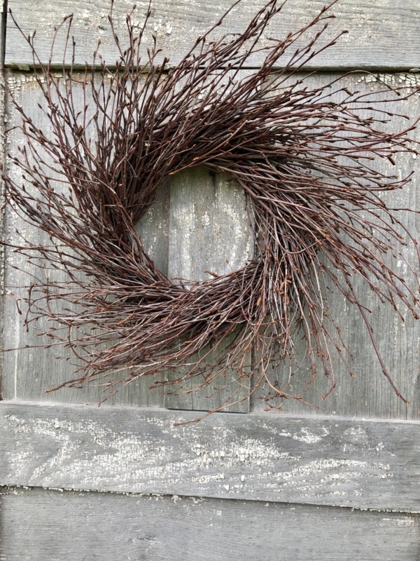 Handmade Birch Twig Wreath: Organic Silhouette for Modern Decor