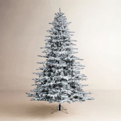 Heavily Flocked Christmas Tree For Farmhouse Holiday Decor