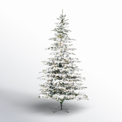 Heavily Flocked Christmas Tree Rustic Farmhouse Cozy Full Shape
