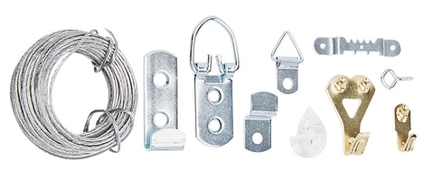 Heavy Duty Mirror Hanging Kit: zinc-plated steel triangular brackets