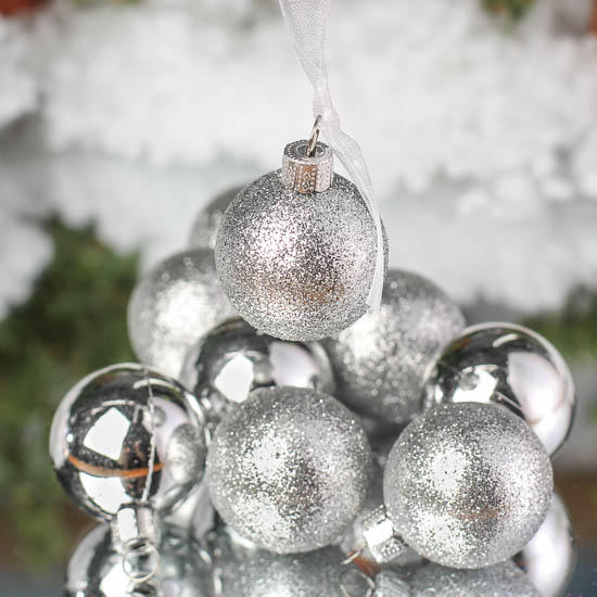 Highly Reflective Silver Ball Ornaments, Mini Polished Finish