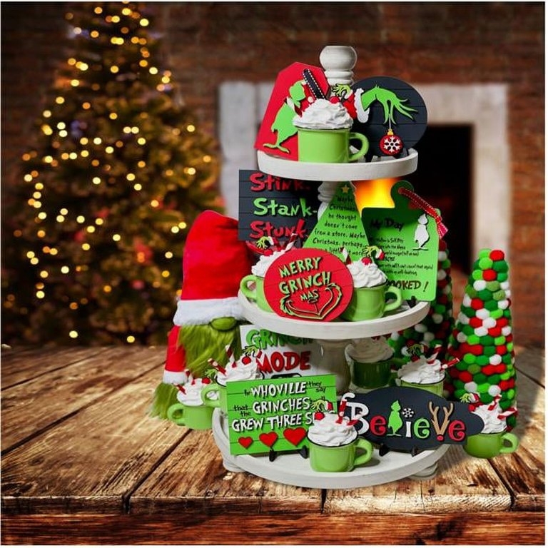 Holiday Decor Set Coordinated Nine Piece Hand Lettered Signs Bundle