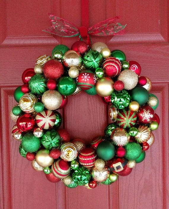 Holiday Wreath Modern Festive, All Ornament Construction Rainbow Palette